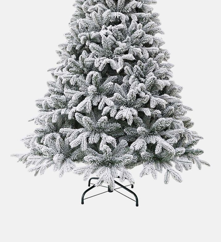 Home Deco and More Pre-lit Snowy Flocked Tree, White, 240-cm, Packshot View