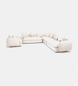 Home Deco and More Marley Left-sided Sofa Corner, Beige, Packshot View