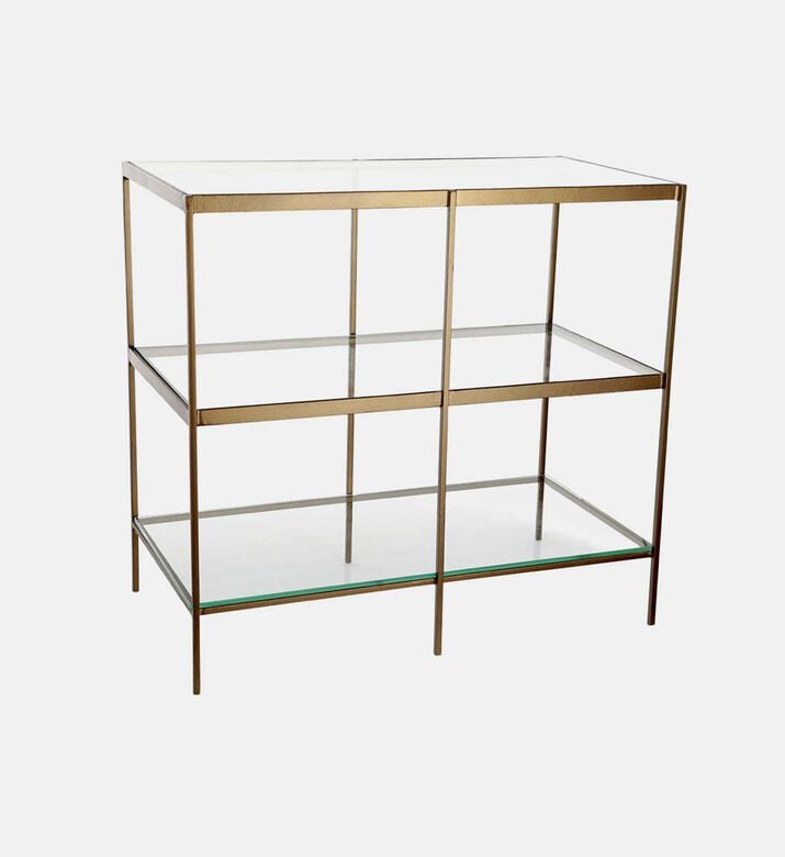 York Glass Top Table Console