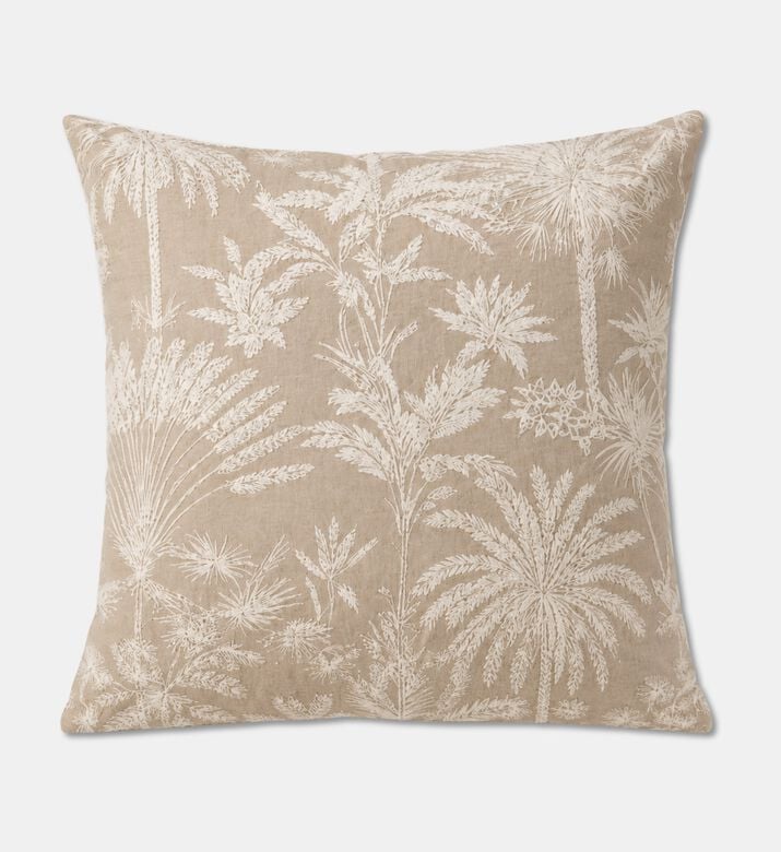 H and S Collection Palm Tree Design Cushion, Packshot View