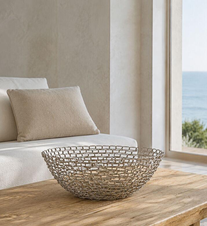 Home Deco and More Metallic Round-shape Bowl, Packshot View