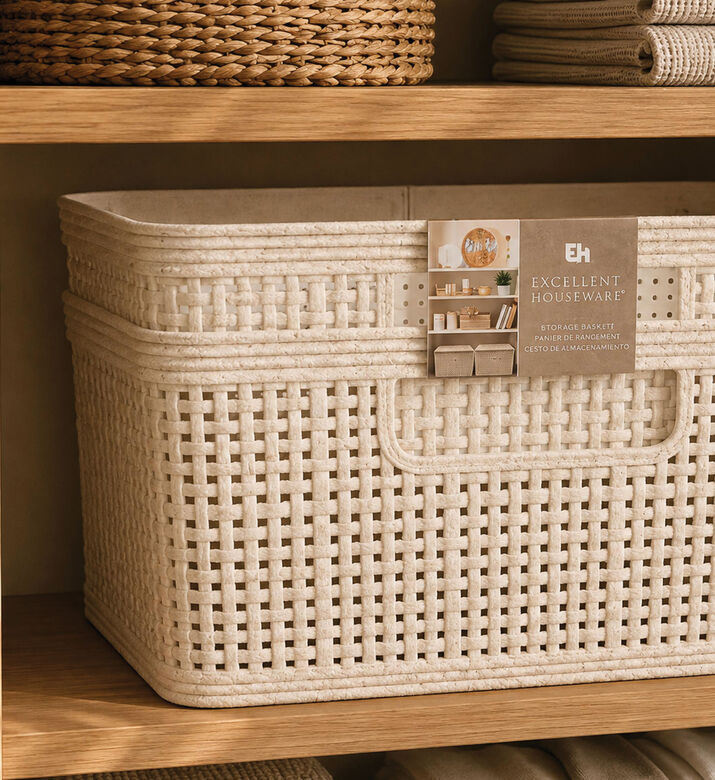 Home Deco and More Woven Rectangular 2-piece Basket Set, Packshot View