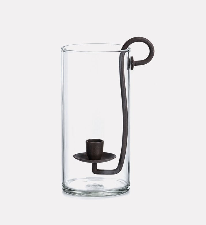 Light and Living Dolega Glass Hurricane, Packshot View