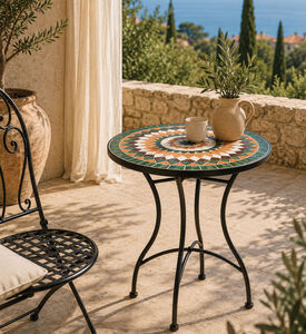 Home Deco and More Mosaic Top Bistro Table, Packshot View