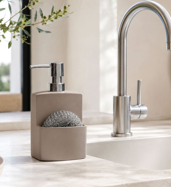 Cement Loofah Soap Dispenser