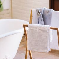 Bamboo Folding Towel Rack
