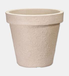 Home Deco and More Round Sand-tone Flower Pot, Packshot View