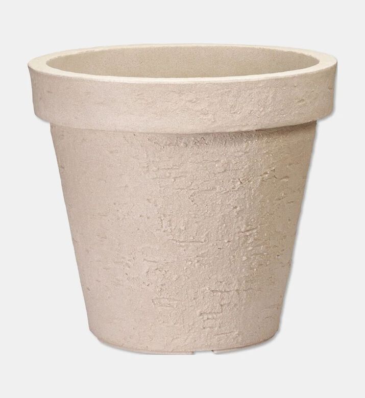Home Deco and More Round Sand-tone Flower Pot, Packshot View