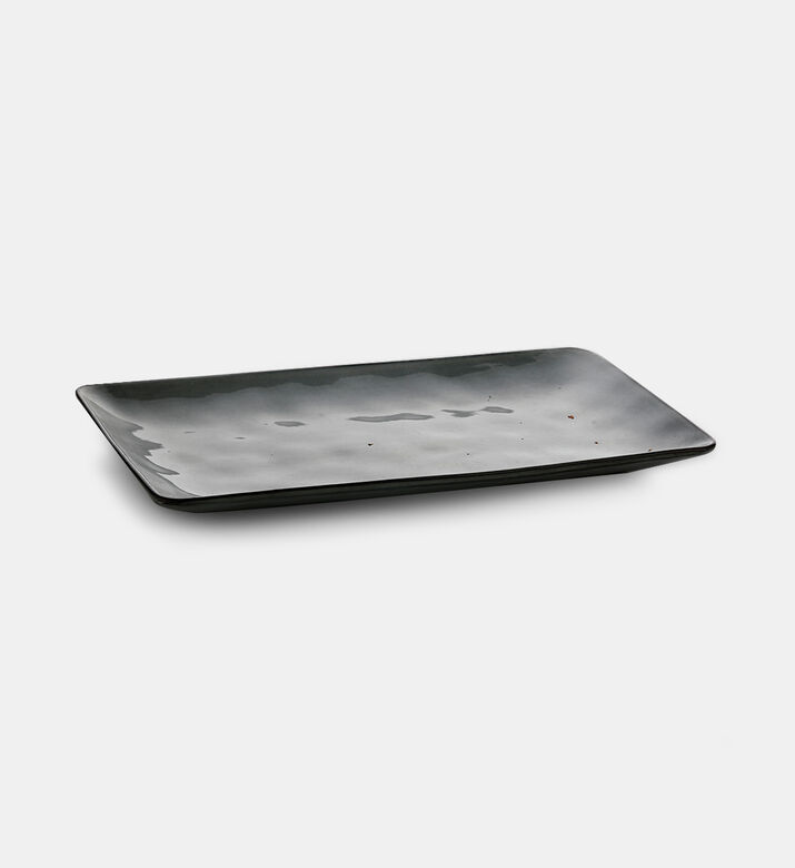 Porcelain Contrast Rim Rectangular Plate