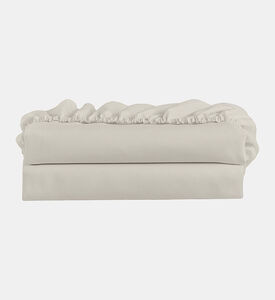 Home Deco and More Lima Cotton Sateen Fitted Sheet, Beige, 120x200x30-cm, Packshot View