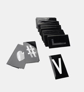 Light Alphabet Black