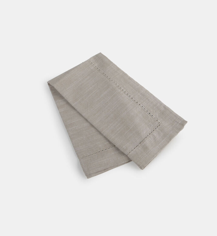 Cannon Basic 8-piece Hemstitched Cotton Table Set, Light-beige, 180x275-cm, Packshot View