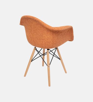 Wooden Base Fabric Armchair