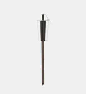 Home Deco and More Mini Wood Stainless Steel Garden Torch, Packshot View