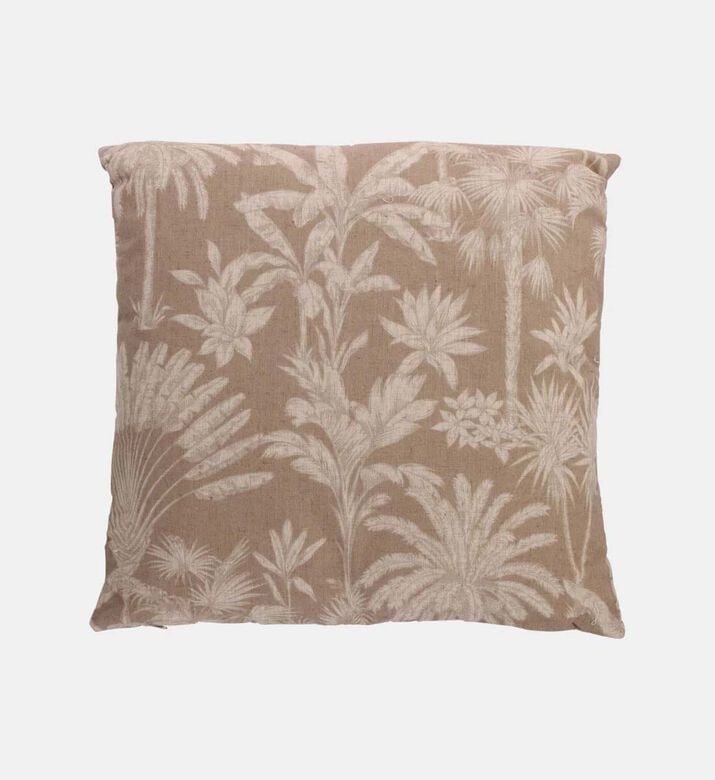 H and S Collection Palm Tree-inspired Print Square Cushion, Packshot View H and S Collection Palm Tree-inspired Print Square Cushion, Packshot View