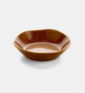 Home Deco and More Ceramic Glossy Bowl, Brown, Packshot View