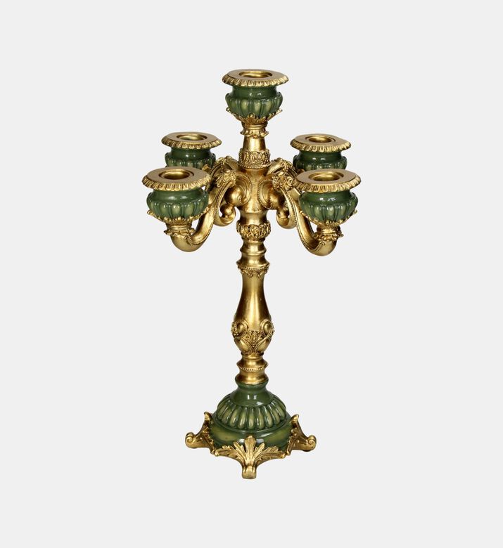 Polyresin Vintage Candle Stick - 26 X26 X 39.5 Cm