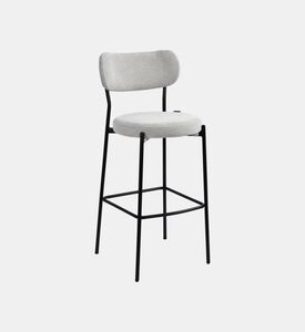 Home Deco and More Archie Fabric Steel Bar Chair Grey, Packshot View