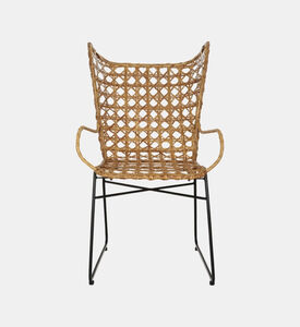 Home Deco and More Sogod Wicker Woven Metal Armchair, Packshot View