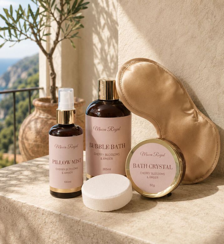 Home Deco and More Beige Skin Care 5-piece Bath Set, Packshot View