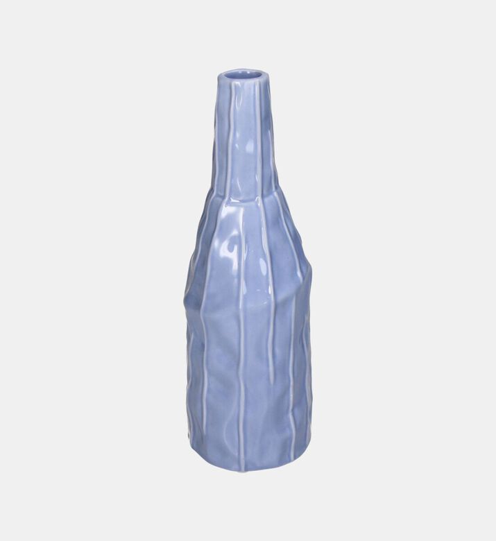 Kersten Stoneware Textured Vase, Blue, 8.7x8.7x26.4-cm, Packshot View