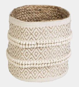 Deko and Co Cleor Cotton Basket, Gold, 30x30-cm, Packshot View