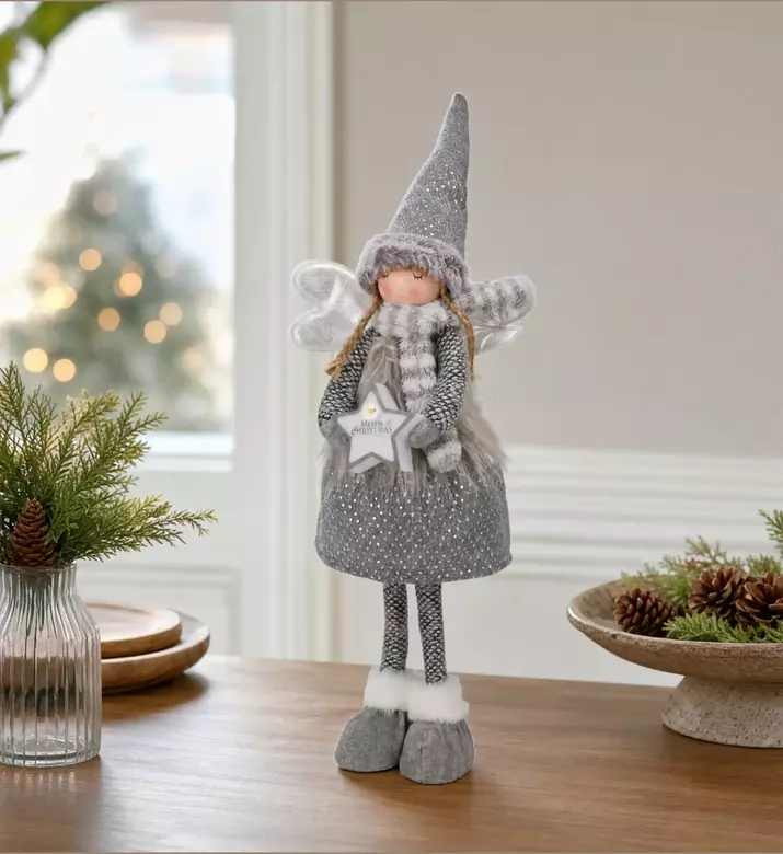 Home Deco and More Led Standing Angel Plush Figure, Model View