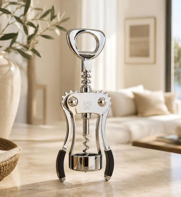 Home Deco and More Chrome Winged Corkscrew, Packshot View