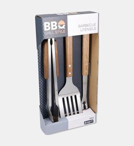 Home Deco and More Bbq 3-piece Tool Set, Packshot View