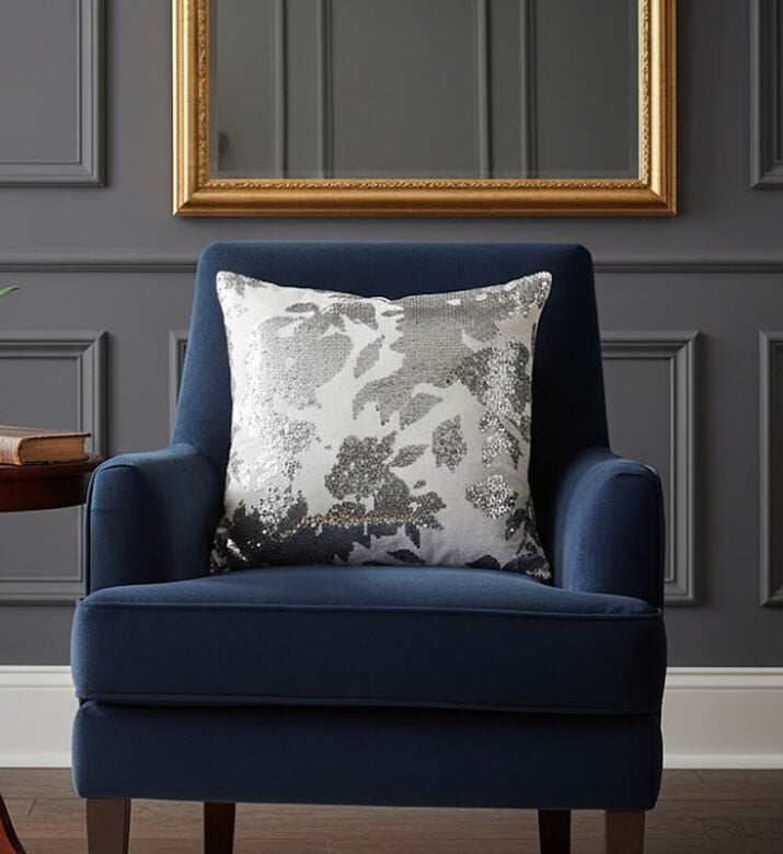 Home Deco and More Donna Embroidered Square Cushion, Multicolor, 30x30-cm, Packshot View