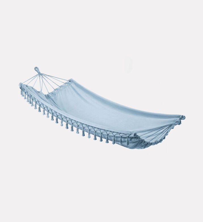 Home Deco and More Fringed Edges Hammock, Light-blue, Packshot View