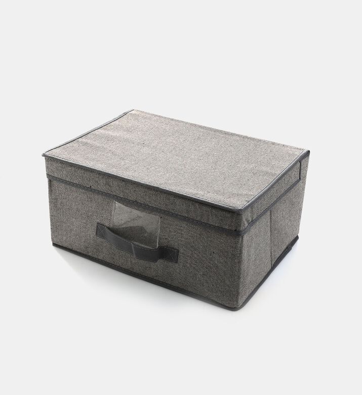 Flip Lid Striped Storage Box