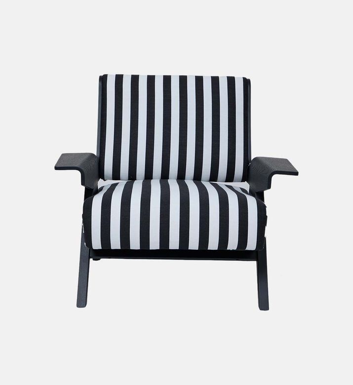 Home Deco and More Sculpted Striped Angular Frame Armchair, Packshot View