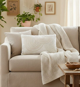 Home Deco and More Dome Embroidered Design Cushion, Packshot View