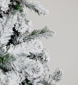 Home Deco and More Small Snowy Flocked Tree, White, 240-cm, Packshot View