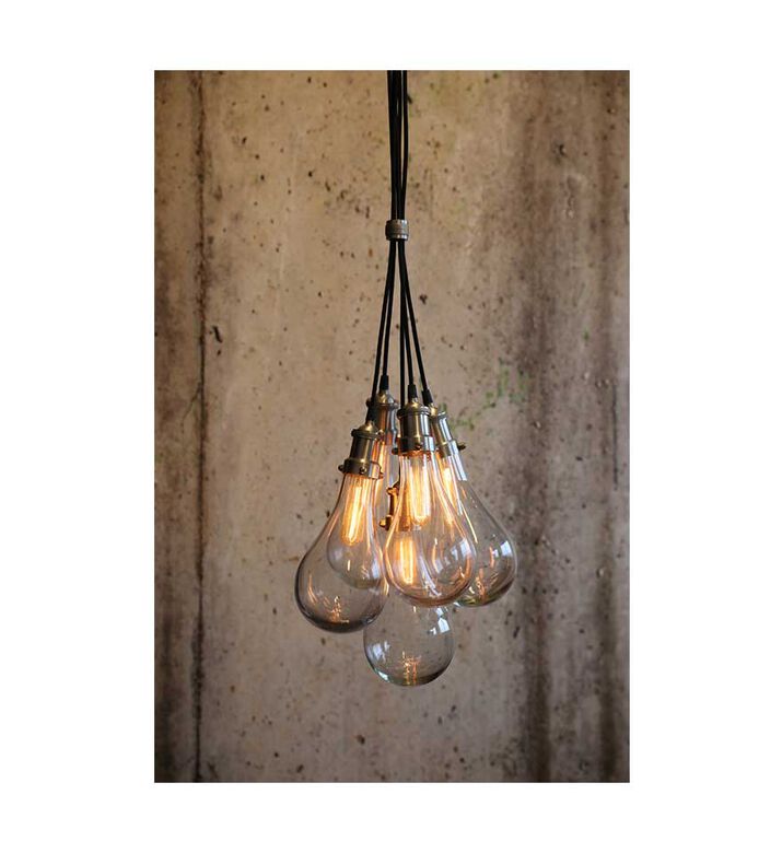 Hanging Lamp Fida Glass Nickle