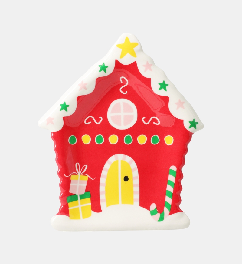 Christmas House-shaped Plate
