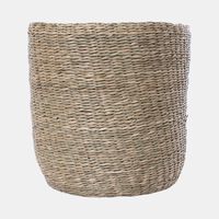 Seagrass Flower Embellished Basket