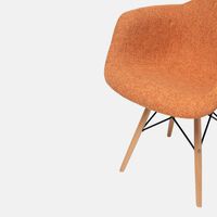 Wooden Base Fabric Armchair