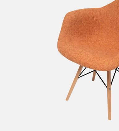 Wooden Base Fabric Armchair