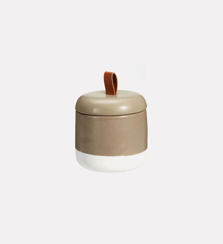 Home Deco and More Dolomite Storage Jar, Brown, Packshot View