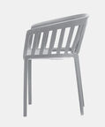 Striped Slate Plastic Dining Chair