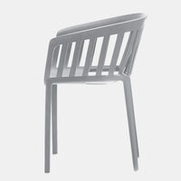 Striped Slate Plastic Dining Chair