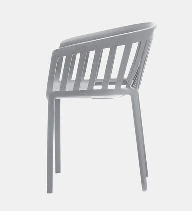 Striped Slate Plastic Dining Chair