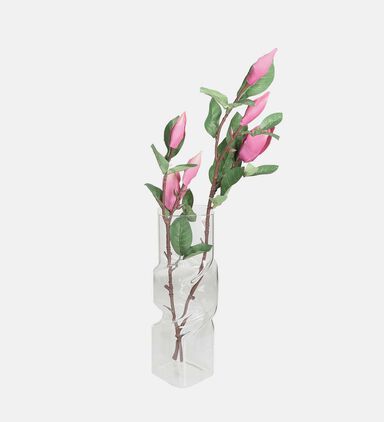 Clear Glass Cut-out Rectangular Vase