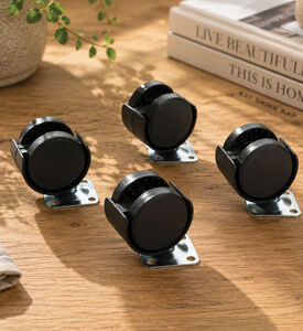 Home Deco and More Plastic Canister Wheels 4-piece Set, Packshot View