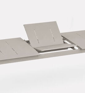 Home Deco and More Laser-cut Aluminum Extension Dining Table, Taupe, Packshot View