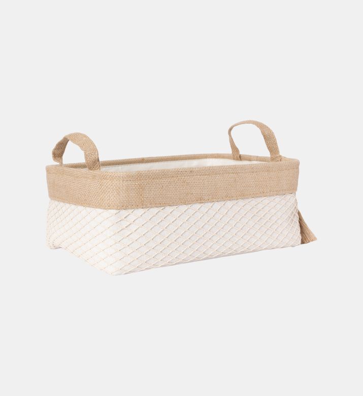 Canvas Jute 4-piece Storage Baskets Set