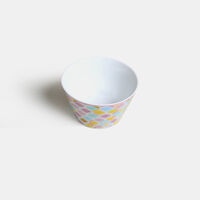 Porcelain All-over Geometric-print Bowl