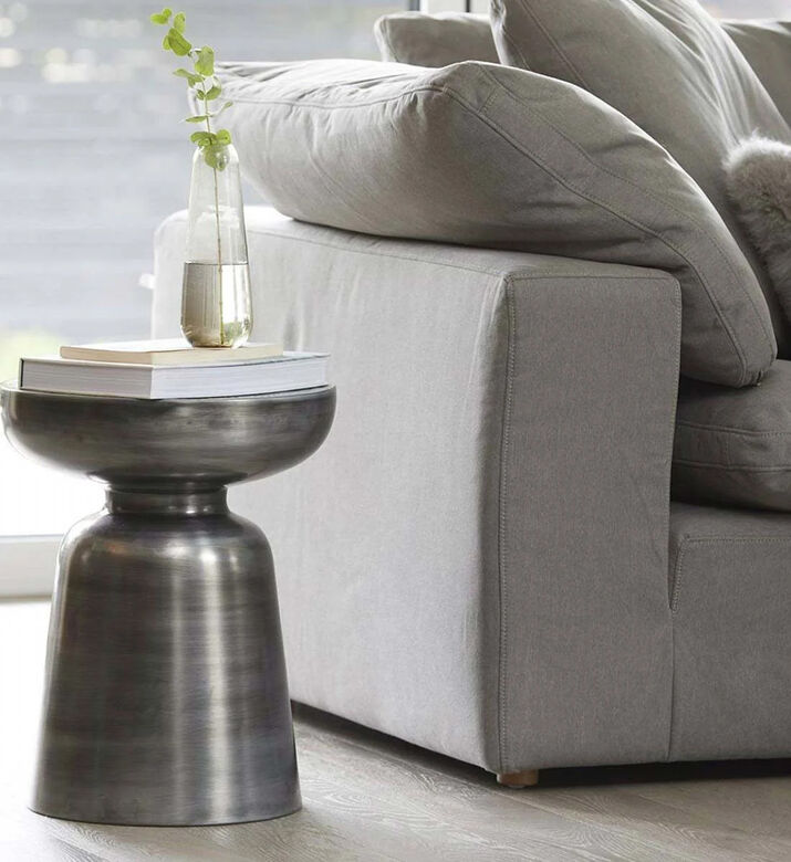 Home Deco and More Stan Antique Nickel Side Table, Packshot View